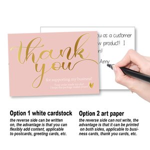 Ensemble de cartes de remerciement personnalisées avec logo en feuille d'or, avec enveloppes et autocollants, cartes de remerciement pour les petites entreprises et les festivals - Product Image 6