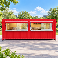 Kiosque à café préfabriqué en conteneur 20FT 40FT, café en conteneur maritime, bar extérieur, restaurant en conteneur avec cuisine