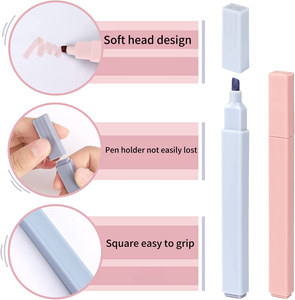 Evidenziatore Rettangolare Personalizzato con Logo, Colori Pastello Macaron, per Studenti e Ufficio, Penna Marcatrice per <span class=keywords><strong>Quaderni</strong></span> - Product Image 5