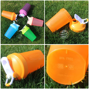Botol Minum Plastik Bebas BPA 400ml 13oz 600ml 20oz, Tutup Anti Bocor Anti Korosi, <span class=keywords><strong>Shaker</strong></span> untuk Olahraga Gym Fitness - Product Image 6