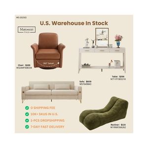 Contemporary Modern Living Room Furniture Set Comfortable Fabric <b>Sofa</b> Swivel Chair & Console <b>Table</b> with Storage - Product Image 1