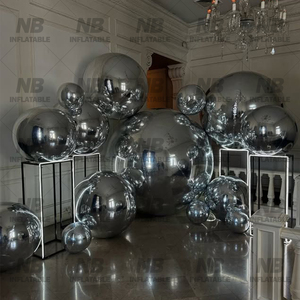 Ballon miroir gonflable argenté, ballon géant en PVC gonflable pour extérieur, décoration d'événement, grand ballon miroir gonflable brillant - Product Image 5