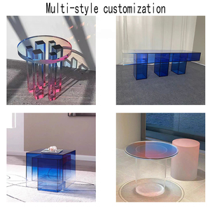 Bắc Âu sang trọng nhỏ bàn trà thiết kế hiện đại vuông Acrylic ký hợp đồng bảng vuông cho phòng khách - Product Image 4