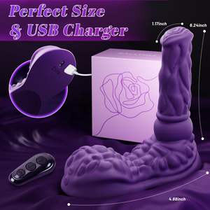Vibrador Dildo de Control Remoto con Movimiento de Empuje, Diseño de Caballo Monstruo de Fantasía, para Estimulación del Punto G, Clítoris y Anal en Mujeres - Product Image 5