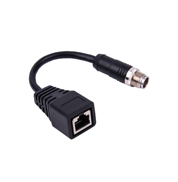 M12 X Code 8-Pin Male Cable Connector to RJ45 Jack IP67 Waterproof IEC 61076-2 Industrial Use Connector Accessories