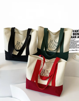 Sac fourre-tout promotionnel en toile pour femme, nouvelle collection, style simple et tendance, grande capacité, polyvalent, imprimé numérique, style coréen, pour les trajets quotidiens