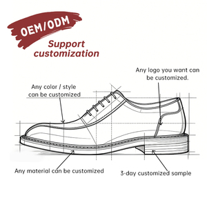 Zapatos Oxford de Vestir con Cordones, Hechos a Medida, de Cuero Vacuno, Impermeables, Cómodos y Resistentes, con Tacón de Goma y Suela de Madera - Product Image 3