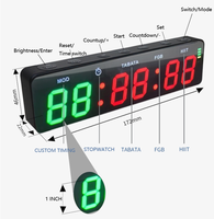 Rechargeable Magnétique Portable Mini 1 Pouce Numérique LED Workout Timer Fitness Boxe Intervalle Compte À Rebours Horloge pour Home Gym Garage