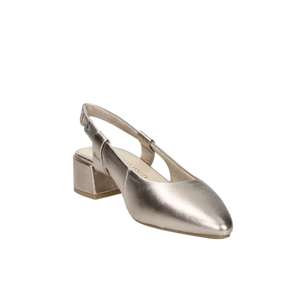 Sandalias de tacón con tira trasera para mujer Marco Tozzi, color platino, tacón de 4 cm, talla 40 - Product Image 4