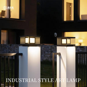 Lámpara de Poste Exterior Moderna y Minimalista, Decoración de Patio y Jardín, Luz Ambiental, Lámpara de Poste Solar de Lujo para Villa - Product Image 4