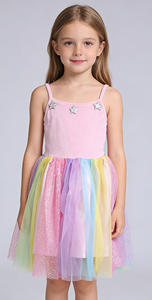 HAOLAN Gonne per Bambine 10-14 Anni in Pizzo Tinta Unita Chiffon Midi Senza Maniche con Volant sulle Spalle Linea ad A Vita Naturale Estive TV/Cinema - Product Image 3