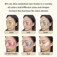 Masque pour les yeux en hydrogel de collagène OEM avec acide hyaluronique, patchs anti-âge pour les cernes et les poches sous les yeux