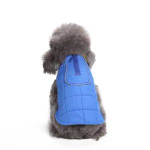 Nouvelle usine hiver manteau coupe-vent pour chien avec laisse crochet veste pour animaux de compagnie Quilting pull chaud pour animaux de compagnie