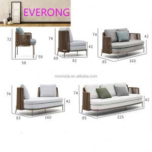 Ensemble de canapé de <span class=keywords><strong>jardin</strong></span> en acier inoxydable et en <span class=keywords><strong>corde</strong></span> Ev pour la plage, la villa, l'hôtel, la cour, meubles de luxe - Product Image 2