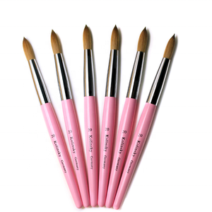 <span class=keywords><strong>Pinceau</strong></span> à ongles professionnel de haute qualité à tête ronde avec manche en bois, logo personnalisé, 100% Kolinsky pour <span class=keywords><strong>poudre</strong></span> acrylique, idéal pour les salons de manucure. - Product Image 1