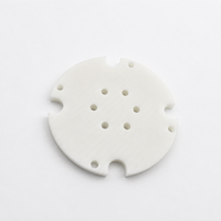 Pièces industrielles OEM personnalisées usinées CNC de précision en plastique POM blanc et nylon, plaques de montage rondes, disques à bride, rondelles et entretoises