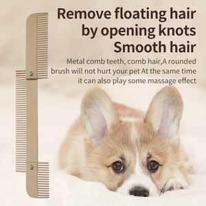 तह यात्रा पालतू ब्रश कुत्ते ठीक दांत की जेब काम्ब बिल्ली तह करना बालों का मेकअप - Product Image 4