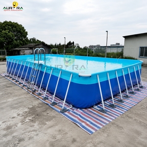 Piscina Rectangular Grande Sobre Suelo de Acero, Piscina Grande Sobre Suelo de PVC con Marco de Metal - Product Image 2