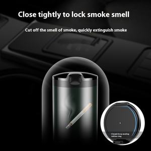 Cenicero de Coche Creativo, Moderno y Multifuncional de Metal y Plástico, Resistente a Altas Temperaturas, con Luz LED Decorativa, Personalizable, <span class=keywords><strong>Funway</strong></span> AST008 - Product Image 3