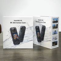 Orijinal Insta 360 X5 Yeni Çıkan 360 Aksiyon Kamerası 2400mAh 4K Video 10 Metre Su Geçirmez Titreşim Engelleme 180 Geniş Açılı 6mm Diyafram <2 inç