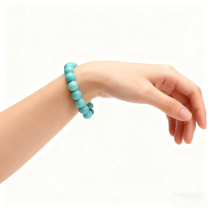 سوار منحوت من الحجر الفيروزي مع الأعمال الفنية النقش البوذي الأزرق الحرف الحجرية المصنوعة يدويا - Product Image 6