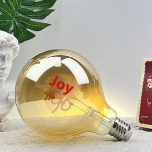 Bombilla Edison E27 G125 AC LED, Luces Decorativas Tipo Vela, Lámpara con la Palabra 'Doble Felicidad', Regulable, Control Táctil, Recargable - Product Image 1