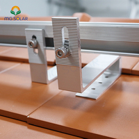 Fabricant de structures de fixation pour panneaux solaires photovoltaïques sur toiture, crochet en aluminium de haute qualité pour tuiles romaines, résistance au vent 60 m/s, résistance à la neige 1,4 KN/m²
