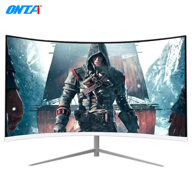 Factory Wholesale Price 24" 27" 144Hz LED Curved/Flat Gaming Monitor with Anti-Blue Light Touchscreen for Desktop Business Use