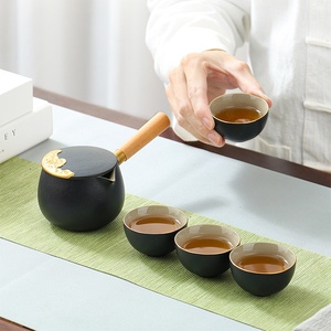 Tetera China de Cerámica Kung Fu, Diseño Jinyunjufu, de Alta Gama, Estilo Ligero y Lujoso, Fácil de Apilar, Apta para Lavavajillas, para Uso Diario en Casa u Oficina - Product Image 1