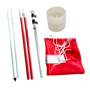 Có Thể Gập Lại Nhựa Ống Màu Sắc Rắn Hoặc Rô Cờ + Tiêu Chuẩn Dính Flag Cực + Cốc Nhựa Sân Golf Golf Cờ Thiết Lập - Product Image 2