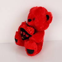 Ours en peluche cœur rouge pour célébration de mariage, jouet en coton PP et polyester, décoration de table, cadeau pour amis, 31-50cm, unisexe