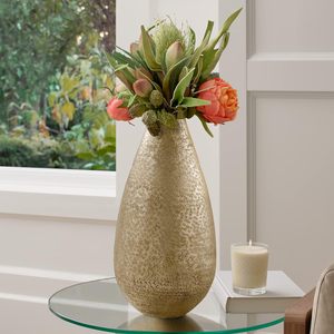 Antique Finished Aluminum Floor Vase New Designed Nordic Style Metal Flower Pot Vase for Living Room Decoration <b>Rust</b> Proof Pot - Product Image 3
