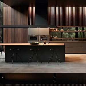 Meubles de cuisine sur mesure en bois massif, design moderne modulaire, taille personnalisée - Product Image 3