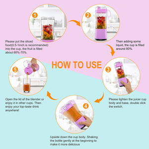 เครื่องปั่นน้ำผลไม้พกพาและร้านน้ำผลไม้สดของคุณเอง ขนาดเล็กกะทัดรัดและพร้อมใช้งานเป็นเวิร์คช็อปเครื่องดื่มในกระเป๋าของคุณ - Product Image 3