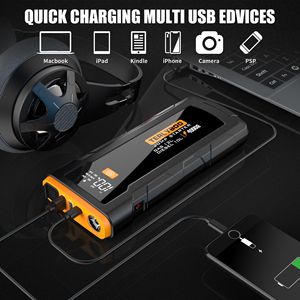 4 1 Portable 2000A Jump Starter Car <strong>Battery</strong> <strong>Booster</strong> Power Bank Charger Lithium <strong>Battery</strong> Pack Tire Air Pump Emergency Lighting - Product Image 5