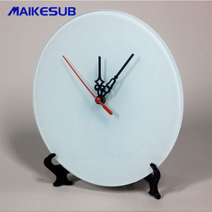 Rotondo forma di sublimazione spazi vuoti di vetro photo <span class=keywords><strong>frame</strong></span> accettare stampa logo personalizzato come per orologio - Product Image 4