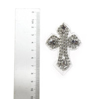Appliques en strass en forme de croix, à coller sur les vêtements et les accessoires WRP-143
