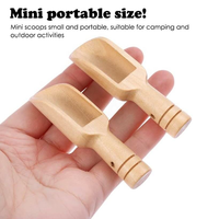 Cuillères en bois de bambou miniatures en gros pour buffet de bonbons, cuillères doseuses plates en bois pour sels de bain