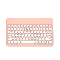 Keyboard Bluetooth Mini portabel, Keyboard nirkabel untuk ipad, Keyboard Bluetooth Mini Prancis, Claver Sans Fil kunci bulat, Portabel