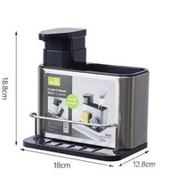 Support de rangement durable en acier inoxydable pour éponge de cuisine et salle de bain, facile à nettoyer, avec bac de drainage pour évier