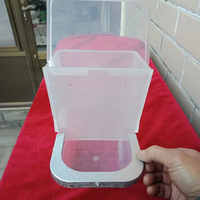 13.5cm Plastique Transparent Ferme Lapin Mangeoire Nouvel État