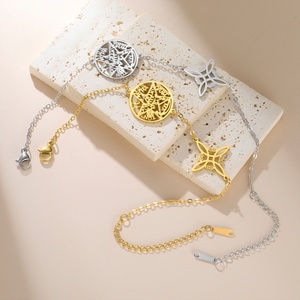 Jeshayuan - Brazalete de Acero Inoxidable con Nudo de Bruja, Tetragramatón Hebreo, Pentagrama, Amuleto <span class=keywords><strong>para</strong></span> Mujer, Regalo de Joyería - Product Image 6