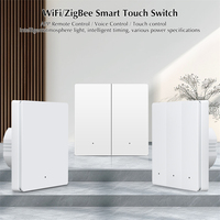 Directo de fábrica estándar europeo Alexa Google Home WiFi enchufe luz de pared eléctrica inteligente interruptor de tres canales
