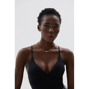 Kalung Mutiara Alami Baja Anti Karat JINYOU 1338 Berlapis Emas 18K dengan Manik-Manik, Perhiasan Kalung Wanita Modis - Product Image 3