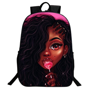Sac à dos pour femmes en cuir véritable, motif art africain, sac à main africain pour femmes, sac à dos 2D - Product Image 5