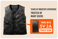 Gilet chauffant unisexe résistant à l'eau pour le camping en plein air, 5 zones de chauffage électriques, veste chauffante à recharge USB, hiver