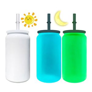 Gobelet en acier inoxydable qui brille dans le noir, 16 oz, avec couvercles - Product Image 1