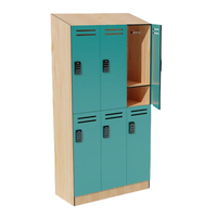 Armoire de rangement pour étudiants en HPL grain de bois massif Offre Spéciale avec serrure RFID pour casiers de centre de fitness d'école universitaire