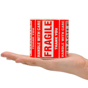 Autocollants adhésifs laminés imperméables rouges personnalisés imprimés en gros, recyclables, impression CMYK/Pantone pour boîtes d'expédition - Product Image 4