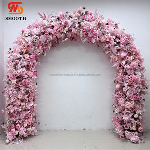Nouveauté : Fleurs artificielles rose vif pour arche de mariage – Arche florale 3D pour mariage à vendre - Product Image 6